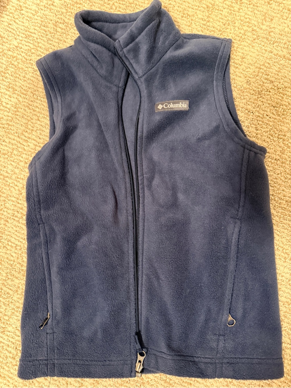 Columbia Navy Blue Kids Fleece Vest - Zip Front